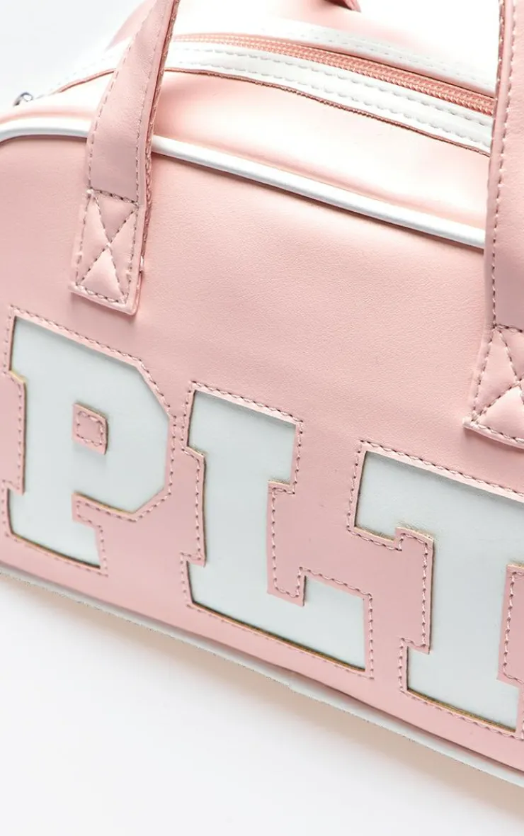 PrettyLittleThing Shoppers*PU Varsity Mini Bag
