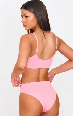 PRETTYLITTLETHING Pink Ribbed Seamless Panties