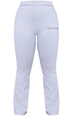 Outlet PrettyLittleThing Plus Jersey Skinny Flared Pants Ash Grey