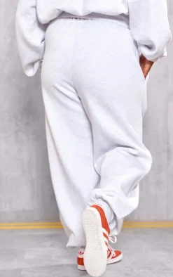 Sale PrettyLittleThing Plus Oversized Cuffed Sweatpants Ash Grey