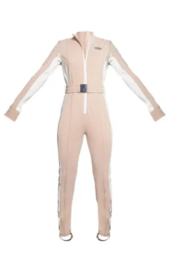 PrettyLittleThing Ski Outfits*Plus Belted Fitted Scuba Suit