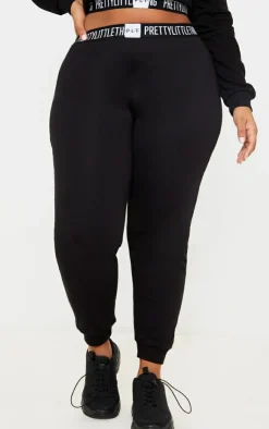 PrettyLittleThing Plus Lounge Sweatpants Black