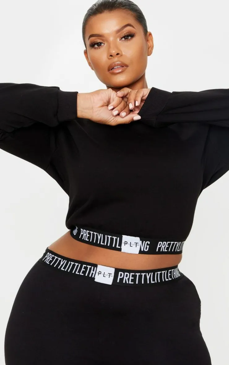 PrettyLittleThing Graphic Sweatsuits*Plus Lounge Sweatshirt