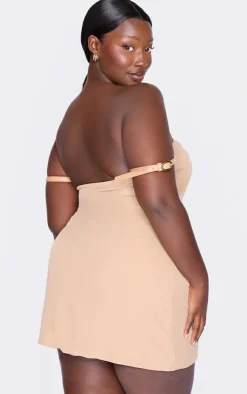 Plus Belt Strap Detail Bodycon Dress-PrettyLittleThing Sale
