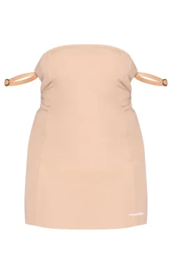 Plus Belt Strap Detail Bodycon Dress-PrettyLittleThing Sale