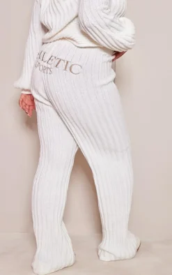 PrettyLittleThing Knitted Two Piece Sets*Plus Ribbed Wide Leg Knitted Pants