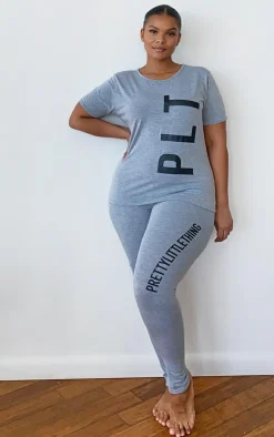 PrettyLittleThing Christmas Shop*Plus Legging PJ Set