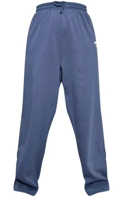 Outlet PrettyLittleThing Plus Printed Premium Straight Leg Sweatpants Navy
