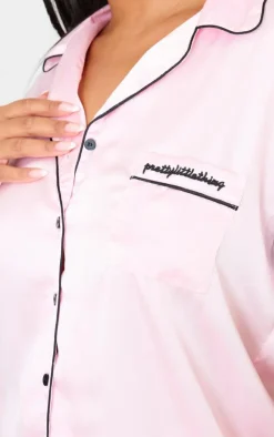 PrettyLittleThing Christmas Gifts*Plus Satin Pocket PJ Set
