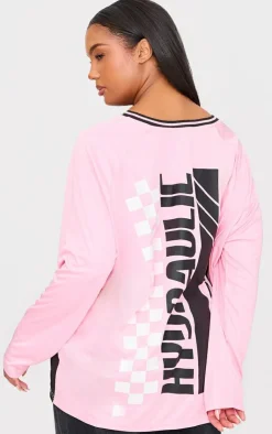 PrettyLittleThing T-Shirts*Plus Studio Mode Short Sleeve Football T-shirt