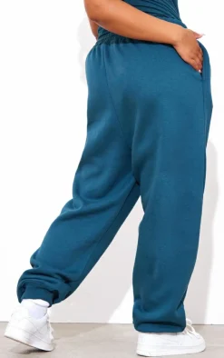 New PrettyLittleThing Plus High Waisted Sweatpants Teal