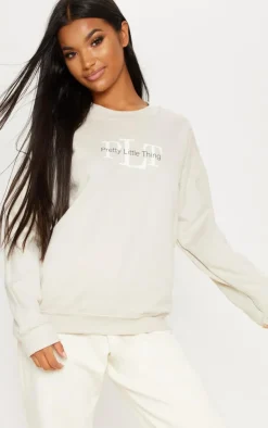 PrettyLittleThing Oversized Sweaters*Graphic Oversized Fit Sweatshirt