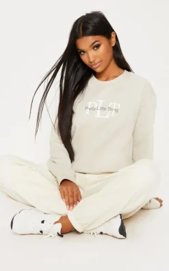 PrettyLittleThing Oversized Sweaters*Graphic Oversized Fit Sweatshirt