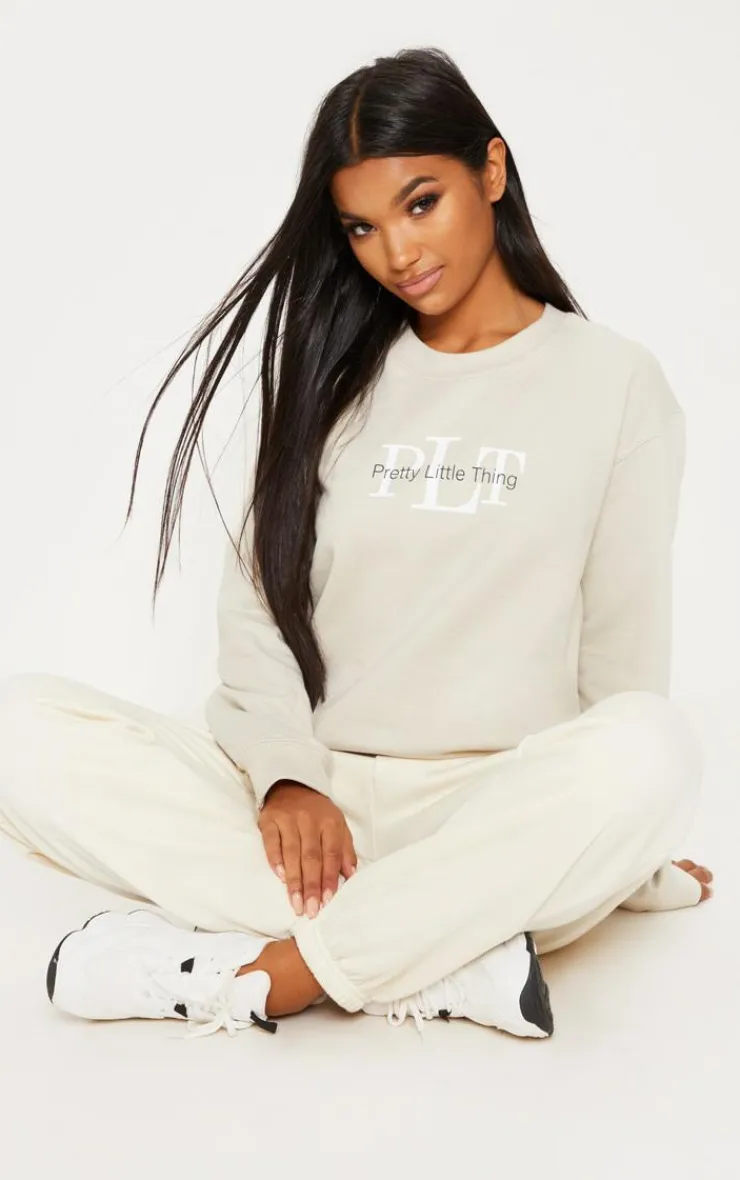 PrettyLittleThing Oversized Sweaters*Graphic Oversized Fit Sweatshirt