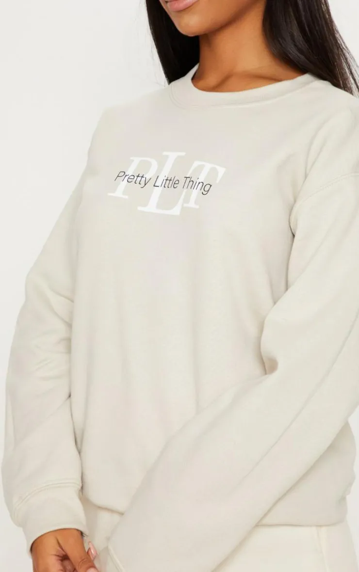 PrettyLittleThing Oversized Sweaters*Graphic Oversized Fit Sweatshirt