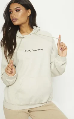 PrettyLittleThing Basic Tops*Sand Oversized Sweat Basic Hoodie