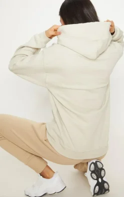 PrettyLittleThing Basic Tops*Sand Oversized Sweat Basic Hoodie