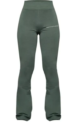 Outlet PrettyLittleThing Print Flared Pants Sea Green