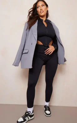 PrettyLittleThing Gym Leggings*Shape Zip Front Contour Leggings