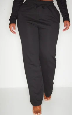 Discount PrettyLittleThing Shape Embellished Straight Leg Sweatpants Black
