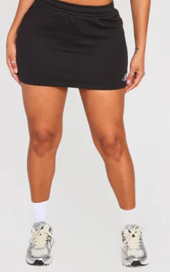 PrettyLittleThing Shape High Waist Sweat Mini Skirt Black