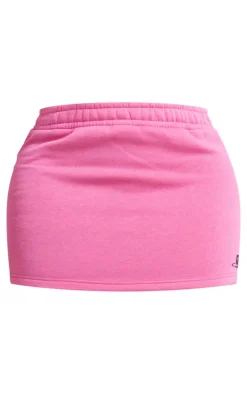 Online PrettyLittleThing Shape High Waist Sweat Mini Skirt Candy Pink