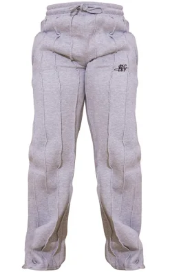 Outlet PrettyLittleThing Shape Shape Wide Leg Seam Detail Sweatpants Grey