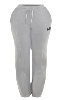 PrettyLittleThing Grey Sweatsuits*Shape Washed Wide Leg Sweatpants