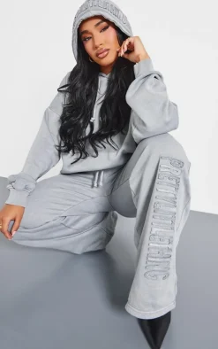 Discount PrettyLittleThing Shape Hoodie Grey