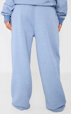 New PrettyLittleThing Shape Washed Wide Leg Sweatpants Petrol Blue