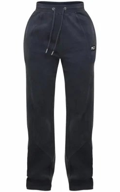 Discount PrettyLittleThing Shape Wide Leg Sweatpants Washed Charcoal