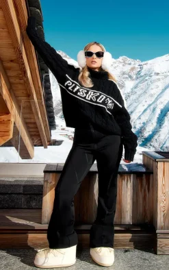 PrettyLittleThing Ski Outfits*SKI Panelled Fit And Flare Scuba Pants