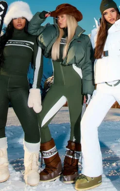 PrettyLittleThing Ski Outfits*SKI Scoop Neck Scuba Suit