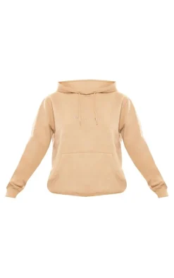 Sale PrettyLittleThing Stone Embroidered Graphic Hoodie Sand