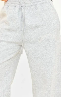 Best PrettyLittleThing Tall Drawstring Wide Leg Sweatpants Grey Marl