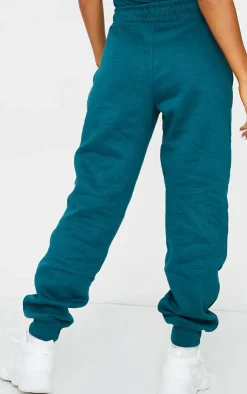 PrettyLittleThing High Waist Cuffed Sweatpant Teal