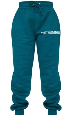 PrettyLittleThing High Waist Cuffed Sweatpant Teal