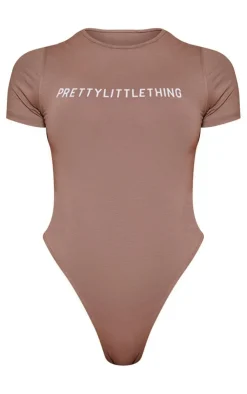 PrettyLittleThing Graphic Sweatsuits*Logo Short Sleeved Bodysuit