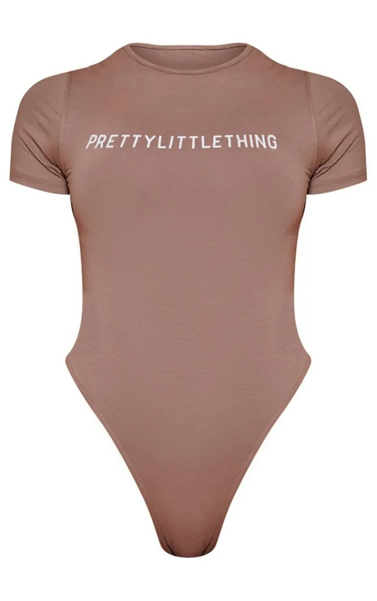 PrettyLittleThing Graphic Sweatsuits*Logo Short Sleeved Bodysuit