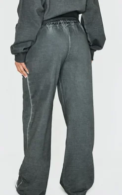 PrettyLittleThing Grey Sweatsuits*Premium Waist Wide Leg Sweatpants