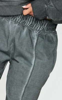 PrettyLittleThing Grey Sweatsuits*Premium Waist Wide Leg Sweatpants