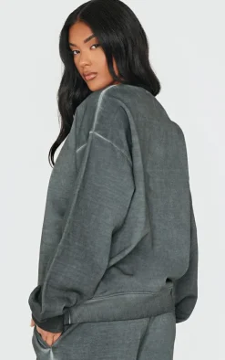 PrettyLittleThing Grey Sweatsuits*Premium Oversized Sweatshirt