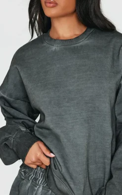 PrettyLittleThing Grey Sweatsuits*Premium Oversized Sweatshirt