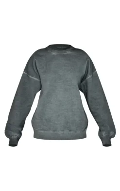 PrettyLittleThing Grey Sweatsuits*Premium Oversized Sweatshirt