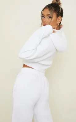 PrettyLittleThing Graphic Sweatsuits*Copyright Graphic Zip Through Crop Hoodie