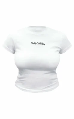PrettyLittleThing T-Shirts*Plt Embroidered Baby Doll Tee