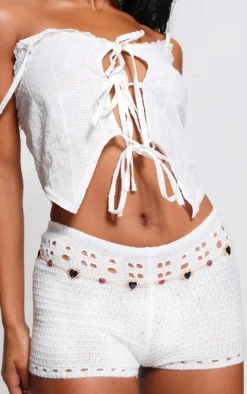 PrettyLittleThing Body Jewelry*Heart And Jewel Detail Belly Chain