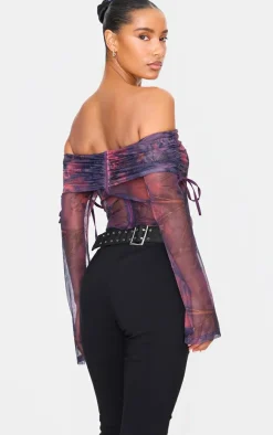 PrettyLittleThing Corsets*Mesh Bardot Boning Corset