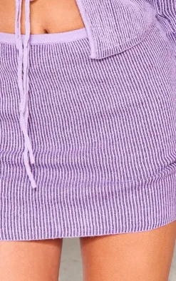 PrettyLittleThing Two Tone Mini Skirt Purple