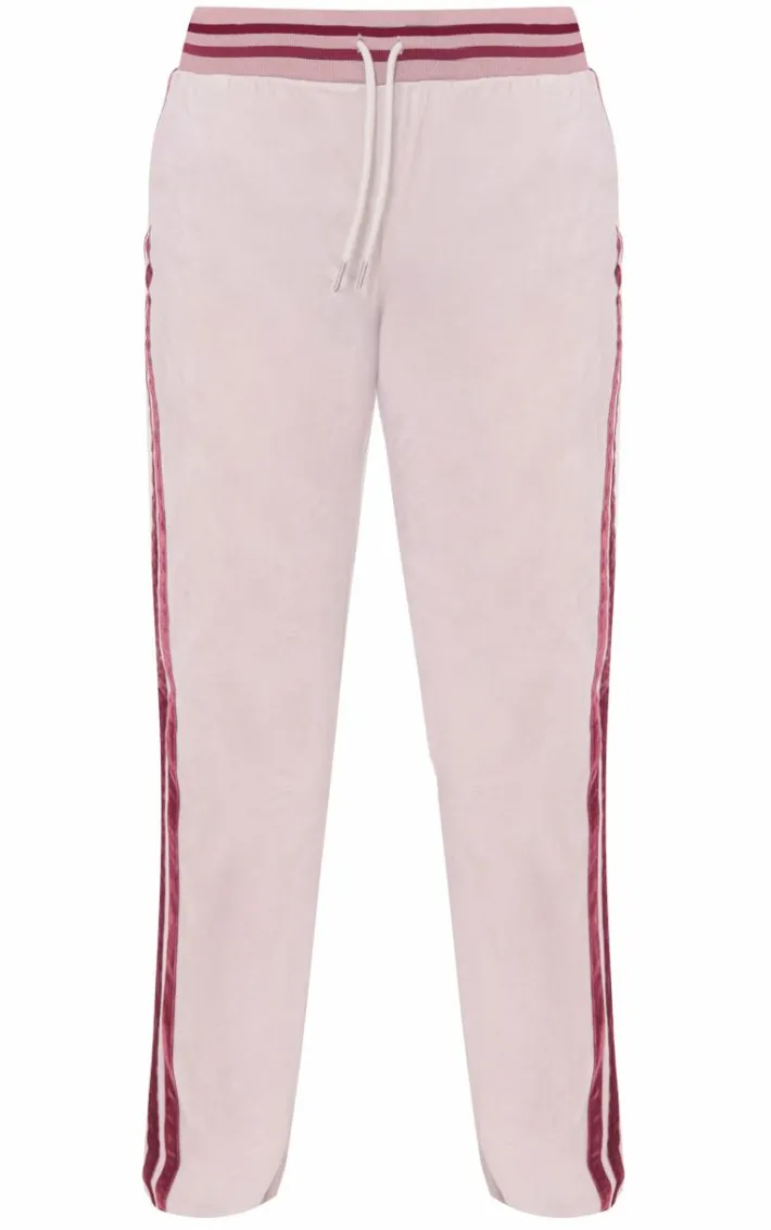 Purple Velvet Straight Leg Sweatpant